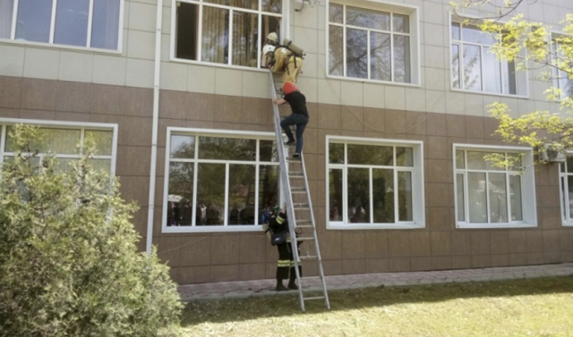 В ЧГУ прошла тренировка по действиям в случае пожара