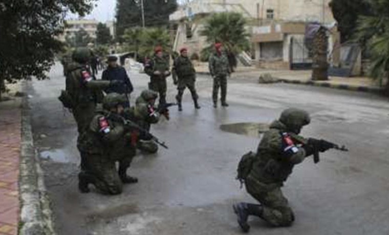 Российские военные полицейские обучают сирийцев в Алеппо