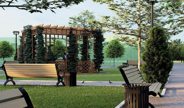 В селе Кень–Юрт благодаря нацпроекту «Жильё и городская среда» до конца месяца появится новый парк