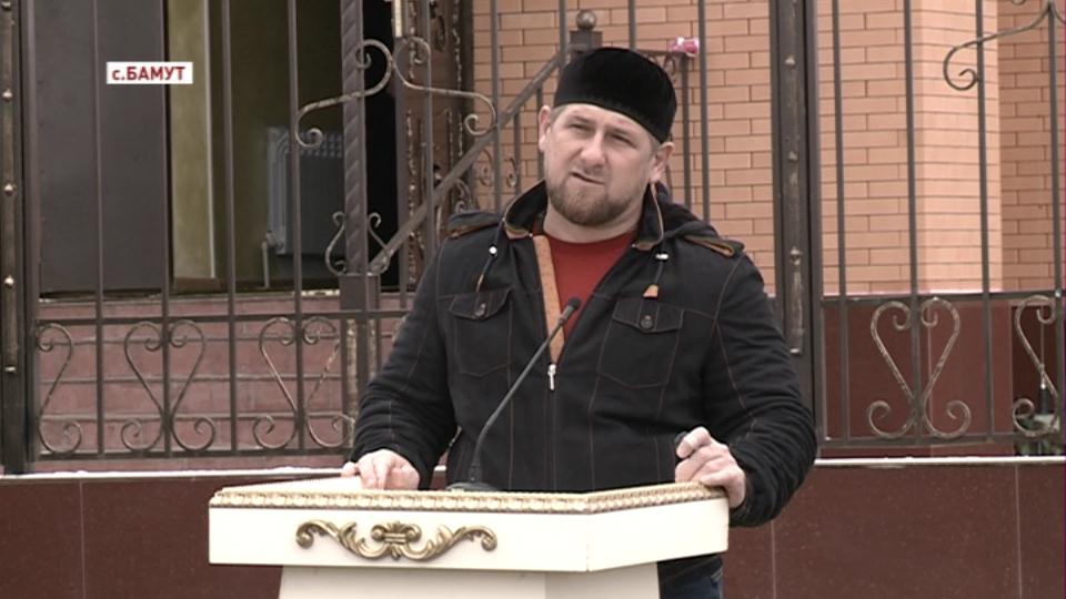 Рамзан Кадыров принял участие в  торжественном открытии восстановленного  Бамута