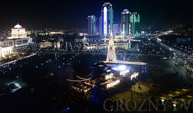 На празднование Нового года в Чечне вышло более 400 тысяч человек