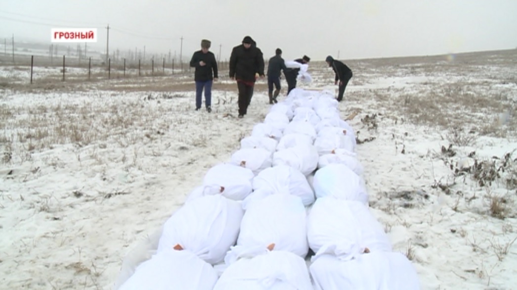 В Грозном похоронили останки 109 людей, найденных ранее в Октябрьском районе 