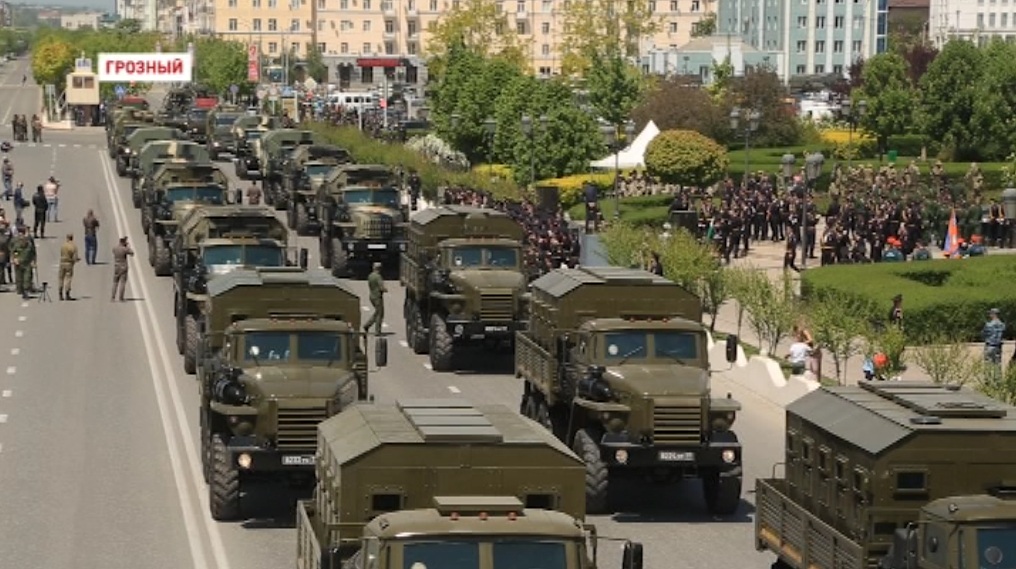 В Грозном прошли последние приготовления к параду в честь Победы в Великой Отечественной войне 