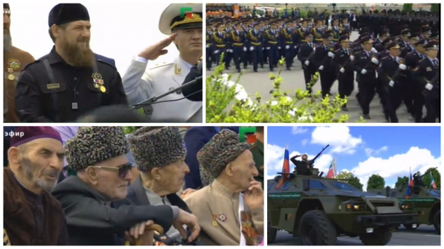 В Грозном состоялся военный парад, посвященный Великой Победе