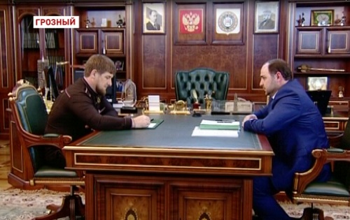 Р. Кадыров встретился с председателем Национального банка Чеченской Республики